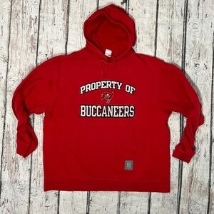Tampa Bay Buccaneers Reebok NFL Football Red Hoodie Mens Sweatshirt